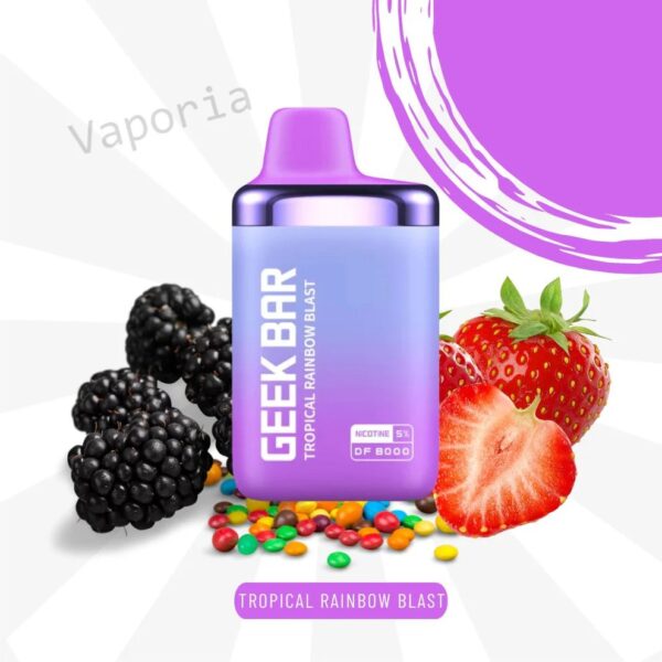 Geek Bar 5_ 8000 Puffs TROPICAL RAINBOW BLAST
