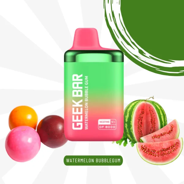 Geek Bar 5_ 8000 Puffs WATERMELON BUBBLE GUM