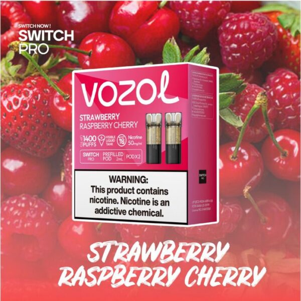 VOZOL POD 1400 STRAWBERRY RASPBERRY CHERRY