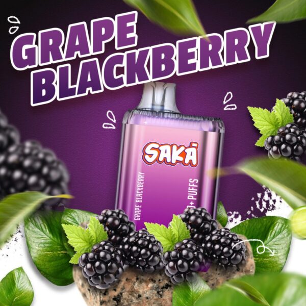 saka 6000 puff 5 _nicotine grape blackberry