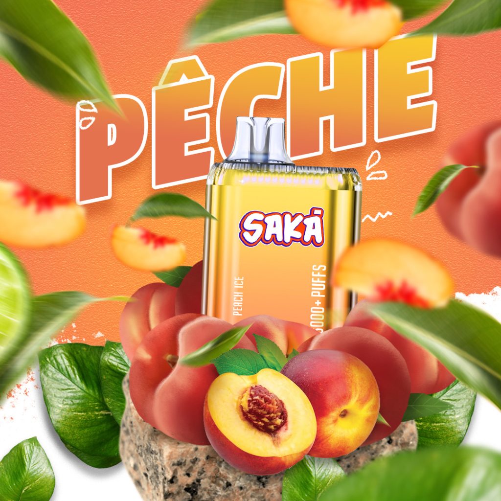 saka 6000 puff 5_ nicotine peche ice
